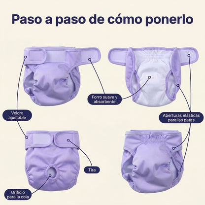 Pañal Lavable para Perros